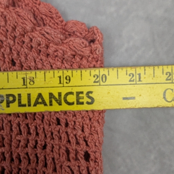 Fruit Phool Size Medium Crocheted Sweater Vest In Country Pink/Mauve Vintage - Picture 12 of 12